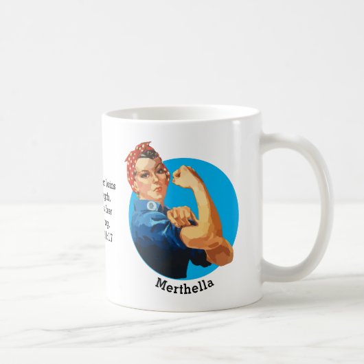 Proverbs 31 ROSIE RIVETER - Persoonlijk Koffiemok (Rechts)