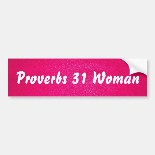 Proverbs 31 Roze achtergrond voor vrouwen Bumpersticker (Voorkant)