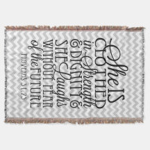 Proverbs 31 / Sterkte en Waardigheid Chevron Blank