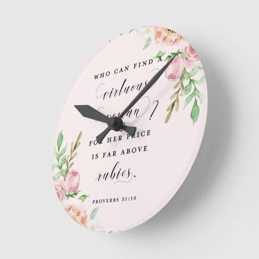 Proverbs 31 Virtueel vrouwenklok Ronde Klok (Hoek)