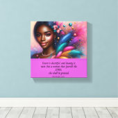 Proverbs 31 Vrouw Canvas Afdruk (Insitu (Houten vloer))