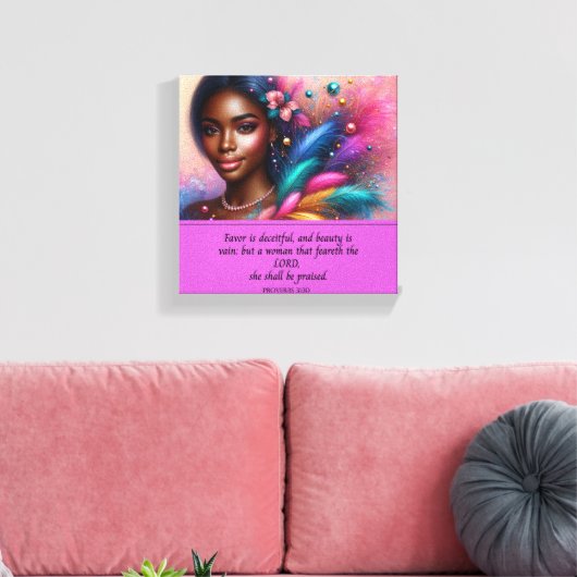 Proverbs 31 Vrouw Canvas Afdruk (Insitu (Woonkamer))