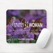 Proverbs 31 VROUW Christelijke scripts Persoonlijk Muismat (Met muis)