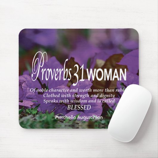 Proverbs 31 VROUW Christelijke scripts Persoonlijk Muismat (Met muis)