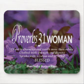 Proverbs 31 VROUW Christelijke scripts Persoonlijk Muismat (Voorkant)