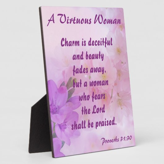 Proverbs 31 Vrouw Lavender Flowers Fotoplaat (Zijkant)