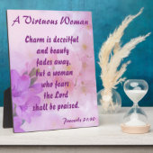 Proverbs 31 Vrouw Lavender Flowers Fotoplaat (Zijkant)