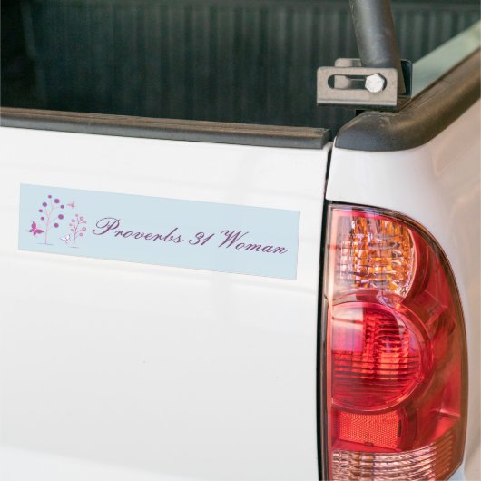 Proverbs 31 Vrouw met  vlinders Bumpersticker (Op Truck)