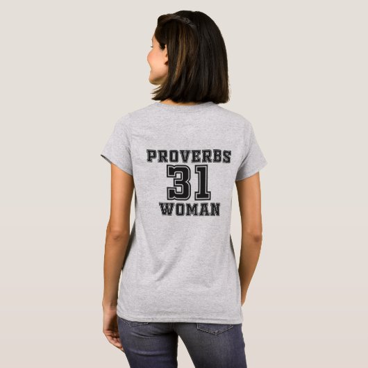 Proverbs 31 Vrouw T-shirt (Achterkant volledig)