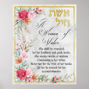 Proverbs 31 Vrouw van het Canvas van de Waterverf Poster