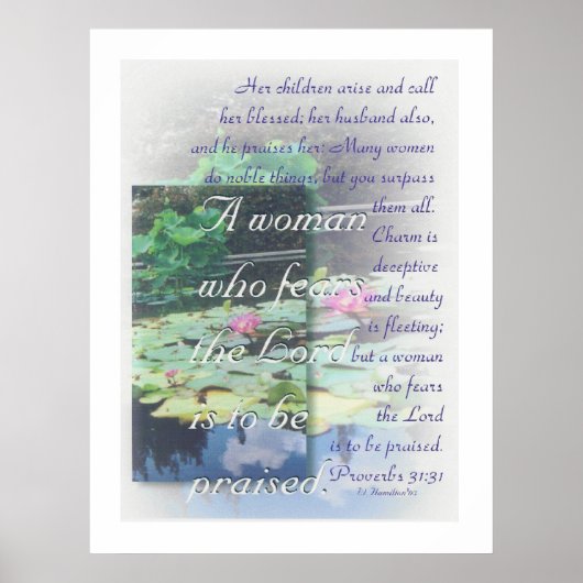 Proverbs 31 vrouwelijk poster (Voorkant)