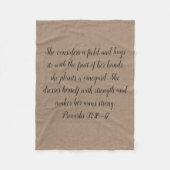 Proverbs 31 Woman Fleece Blanket Brown (Voorkant)