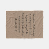 Proverbs 31 Woman Fleece Blanket Brown Deken (Voorkant (Horizontaal))
