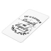 Proverbs 31 - Ze is bedrukt in kracht en waardighe Magneet (Linkerzijde)