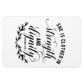 Proverbs 31 - Ze is bedrukt in kracht en waardighe Magneet (Horizontaal)