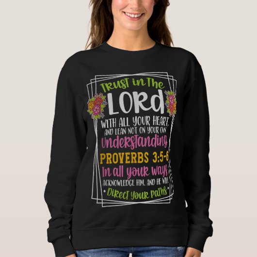 Proverbs 35-6 Bijbelverse religieuze Christelijke  Trui (Voorkant)
