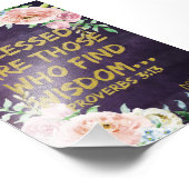 Proverbs 3:13 Gezegelde Wisdom-scripts Foto Afdruk (Hoek)