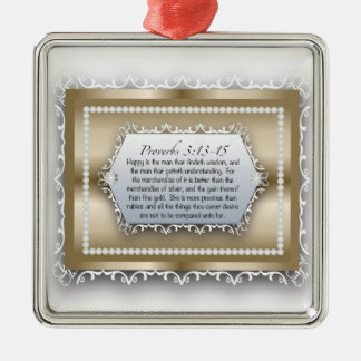 Proverbs 3:13 Wisdom Gold Christelijke Bijbelprijs Metalen Ornament