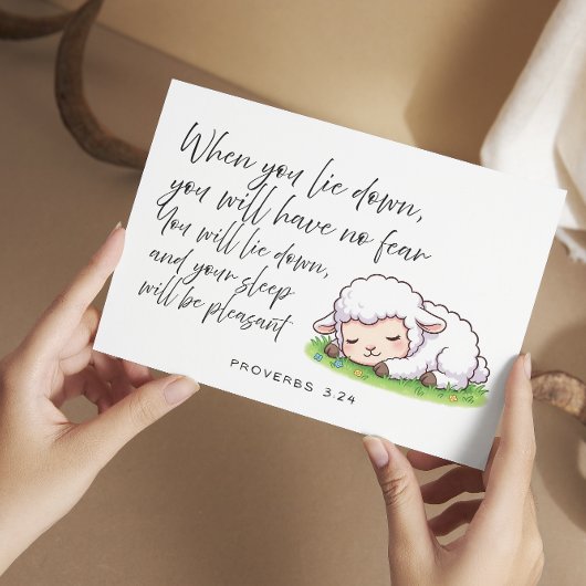 Proverbs 3:24 Bible Verse Jw Encouragement Card Feestdagen Kaart