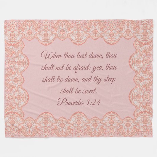 Proverbs 3:24 deken (Voorkant (Horizontaal))