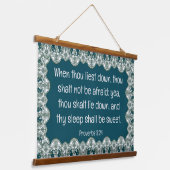 Proverbs 3:24 hangend wandkleed (Gebogen)