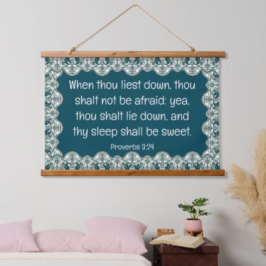 Proverbs 3:24 hangend wandkleed (Slaapkamer)