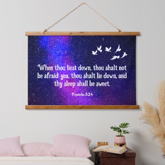 Proverbs 3:24 hangend wandkleed (Slaapkamer)