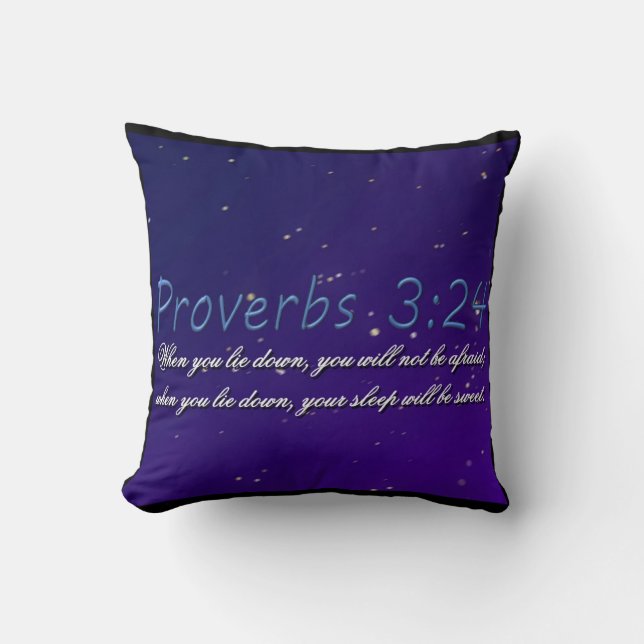 Proverbs 3:24 Pillow Kussen (Voorkant)