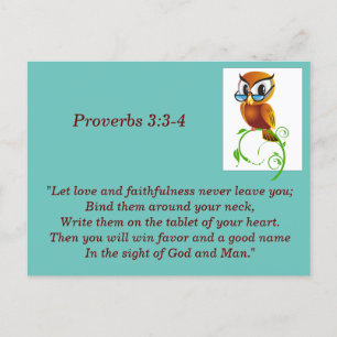 Proverbs 3:3-4 bijbelgeheugenkaart briefkaart