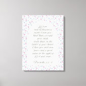 Proverbs 3:3–4 Floral Scripture  Canvas Afdruk (Voorkant)