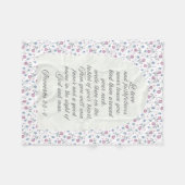 Proverbs 3:3–4 Floral Scripture  Fleece Deken (Voorkant (Horizontaal))