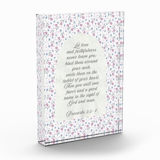 Proverbs 3:3–4 Floral Scripture  Fotoblokken (Links)