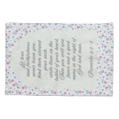 Proverbs 3:3–4 Floral Scripture  Kussensloop (Achterkant)