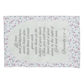 Proverbs 3:3–4 Floral Scripture Kussensloop (Voorkant)