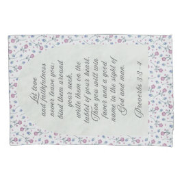Proverbs 3:3–4 Floral Scripture  Kussensloop