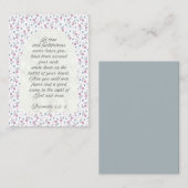 Proverbs 3:3–4 Floral Scripture  Notitiekaartje (Voorkant / Achterkant)