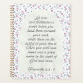 Proverbs 3:3–4 Floral Scripture Planner (Voorkant)