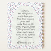 Proverbs 3:3–4 Floral Scripture  Planner (Achterkant)