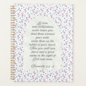 Proverbs 3:3–4 Floral Scripture  Planner (Voorkant)