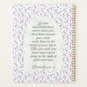 Proverbs 3:3–4 Floral Scripture  Planner (Achterkant)