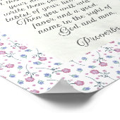 Proverbs 3:3–4 Floral Scripture  Poster (Hoek)