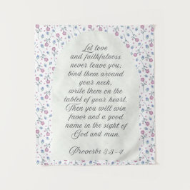 Proverbs 3:3–4 Floral Scripture  Wandkleed