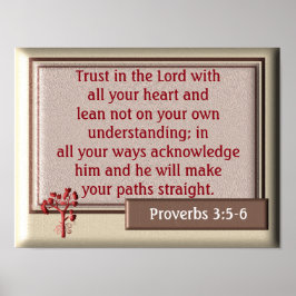 Proverbs 3:5-6 ~~art afdrukken poster