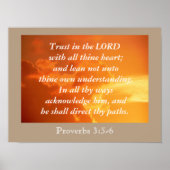 Proverbs 3:5-6 Art Print (Voorkant)