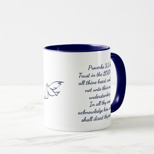 Proverbs 3:5-6 Bible Verse, 11 oz Coffee Mug  Mok (Voorkant rechts)