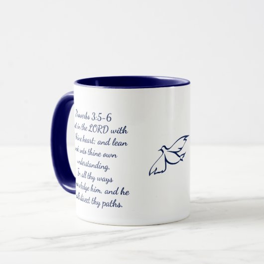 Proverbs 3:5-6 Bible Verse, 11 oz Coffee Mug  Mok (Voorkant links)