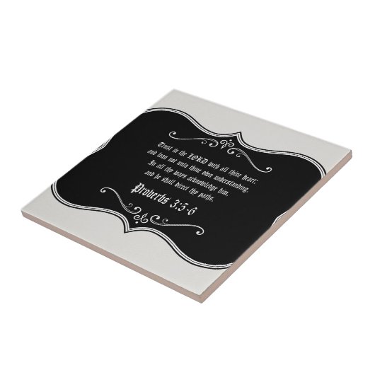Proverbs 3:5-6 Bijbel Verse Aangepaste Christelijk Tegeltje (Zijkant)