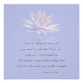 Proverbs 3:5-6 | Bijbelprijsopgave | Lavender Flor Poster (Voorkant)