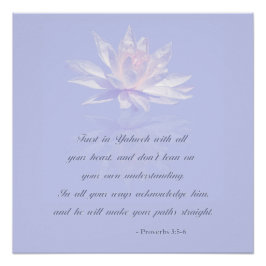 Proverbs 3:5-6 | Bijbelprijsopgave | Lavender Flor Poster