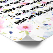 Proverbs 3:5-6 Bijbelse bloesems Destiny's Destiny Poster (Hoek)